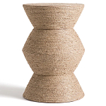 Приставной стол с отделкой из джута Juti D30 см варинант исполнения - 2 | Loft Concept в Казани