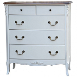Высокий деревянный комод в стиле прованс Montmartre Provence Chest of Drawers варинант исполнения - 1 | Loft Concept в Казани