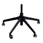 Стул с мягкой бежевой обивкой из велюра и подъемно-поворотным механизмом на черных колесиках Harper Beige варинант исполнения - 4 | Loft Concept в Казани