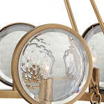 Люстра круглая с прозрачными рельефными плафонами Crystal Prism варинант исполнения - 2 | Loft Concept в Казани