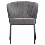Стул серый с широкой закругленной спинкой Chair Gray Attractive варинант исполнения - 1 | Loft Concept в Казани