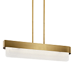 Люстра подвесная прямоугольная цвета латунь Kichler варинант исполнения - 1 | Loft Concept в Казани