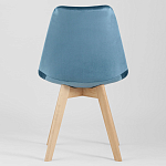 Стул с мягким велюровым сиденьем Arvika Blue варинант исполнения - 4 | Loft Concept в Казани