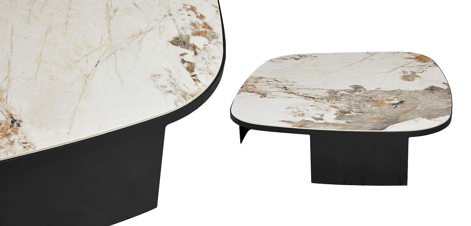 Кофейный стол с каменной столешницей Keir Coffee Table Кофейный стол с каменной столешницей Keir Coffee Table - Loft-Concept в Казани