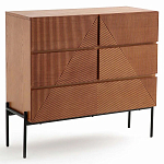 Комод с геометрическим рисунком на ящиках Anders Dark Wood варинант исполнения - 1 | Loft Concept в Казани