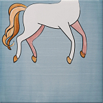 Плитка с узором Девочка единорог варинант исполнения - 6 | Loft Concept в Казани