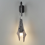 Бра черного цвета с плафоном из рельефного стекла Glass Pod варинант исполнения - 8 | Loft Concept в Казани