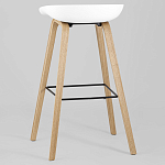 Барный стул на ножках из натурального дерева Boras White варинант исполнения - 5 | Loft Concept в Казани