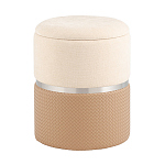 Пуф Mauldine с ящиком бежевый с экокожей варинант исполнения - 1 | Loft Concept в Казани