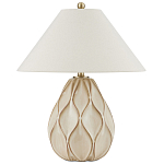 Настольная лампа с волнистым узором и абажуром в форме конуса Macrame варинант исполнения - 3 | Loft Concept в Казани