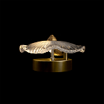 Бра в форме прозрачного стеклянного цветка с рельефной текстурой Textured Glass варинант исполнения - 12 | Loft Concept в Казани