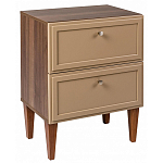 Тумба прикроватная бежевая из массива бука с 2-мя ящиками Wenge Light варинант исполнения - 1 | Loft Concept в Казани