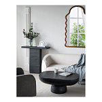 Столик кофейный черного цвета с овальной столешницей и круглым основанием Black Dalmen Table варинант исполнения - 4 | Loft Concept в Казани