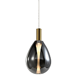 Подвесной светильник со стеклянным плафоном в форме капли дымчатого цвета NAOMI drop smoke варинант исполнения - 1 | Loft Concept в Казани