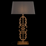 Настольная лампа на ажурном чугунном основании с тканевым серым абажуром Openwork Lamp варинант исполнения - 2 | Loft Concept в Казани