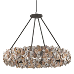 Люстра круглая с абажуром из устричных раковин Sea Ravens варинант исполнения - 2 | Loft Concept в Казани