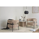 Кресло полукруглое мягкое с буклированной обивкой Armchair with Boucle Upholstery варинант исполнения - 3 | Loft Concept в Казани