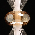 Подвесной светильник с вертикальной композицией из прозрачных и янтарных стеклянных шаров и ромбов Gabriel Scott Luna варинант исполнения - 17 | Loft Concept в Казани