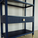 Стеллаж Elsa Dreams Blue со стеклянными полками и ящиком варинант исполнения - 5 | Loft Concept в Казани