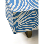 Кофейный стол Kenya Coffee Table Bone Inlay ZEBRA blue варинант исполнения - 3 | Loft Concept в Казани