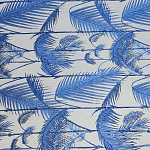 Мебельная ткань Вышивка синий принт 280 см T2-136 варинант исполнения - 1 | Loft Concept в Казани