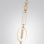 Подвесной светильник с плоским прозрачным плафоном и декоративной вставкой из текстурного камня Tectona  варинант исполнения - 7 | Loft Concept в Казани