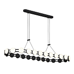 Люстра овальная с круглыми светодиодными источниками света Maxine Light варинант исполнения - 7 | Loft Concept в Казани