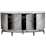 Комод фактурный серебристый с дверцами Silver Chest of Drawers варинант исполнения - 2 | Loft Concept в Казани