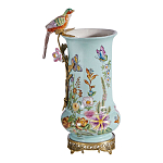 Ваза с птичкой из фарфора с бронзовыми элементами Garden of Eden варинант исполнения - 5 | Loft Concept в Казани