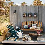 Садовая скамья из массива акации Ruth Wooden Bench варинант исполнения - 2 | Loft Concept в Казани