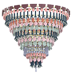 Люстра круглая с декором из разноцветных элементов в виде листьев Changing Seasons варинант исполнения - 2 | Loft Concept в Казани