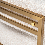 Стул букле бежевый с каркасом цвета матовое золото Tactility варинант исполнения - 3 | Loft Concept в Казани