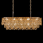 Люстра овальная каскадная с подвесками в форме колец Galaxy of Light варинант исполнения - 2 | Loft Concept в Казани