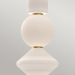 Подвесной светильник белого цвета с тремя геометрическими плафонами Alora Mood варинант исполнения - 9 | Loft Concept в Казани