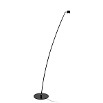 Торшер с изогнутой черной металлической стойкой и цилиндрическим плафоном Davide Groppi варинант исполнения - 8 | Loft Concept в Казани