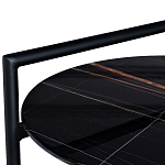 Стол журнальный круглый черный с полкой Inherence варинант исполнения - 2 | Loft Concept в Казани