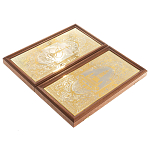 Нарды настольные из натурального камня лазурит и долерит Backgammon from Stone варинант исполнения - 7 | Loft Concept в Казани