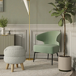 Современное мягкое кресло на металлических ножках Rakush Pistachio варинант исполнения - 8 | Loft Concept в Казани