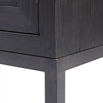 Тумба черная из дерева двухдверная Geometric Double Door Nightstand варинант исполнения - 3 | Loft Concept в Казани