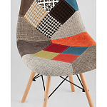Пластиковый стул на ножках из массива бука Eames Пэчворк варинант исполнения - 2 | Loft Concept в Казани