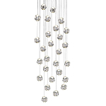 Люстра каскадня с 27-ю прозрачными шарообразными подвесами Bubbles Bocci варинант исполнения - 1 | Loft Concept в Казани