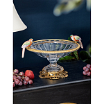 Чаша стеклянная с фигурками разноцветных попугаев на ободке 41 Eden Garden варинант исполнения - 2 | Loft Concept в Казани