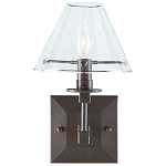 Бра с прозрачным стеклянным абажуром в форме конуса Bartolomeo Bronze варинант исполнения - 2 | Loft Concept в Казани