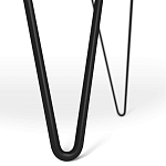 Стол журнальный с круглой столешницей из стекла на 3-х черных ножках Beige Marble варинант исполнения - 6 | Loft Concept в Казани