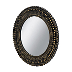 Зеркало круглое с текстурированным дизайном рамы Helios варинант исполнения - 2 | Loft Concept в Казани