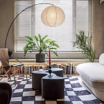 Дизайнерский журнальный стол чёрный изогнутой формы Alefy варинант исполнения - 2 | Loft Concept в Казани