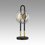 Настольная лампа с черным основанием и золотистым декором Bruno варинант исполнения - 3 | Loft Concept в Казани