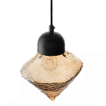 Подвесной светильник с янтарным рельефным плафоном Lamp with Frozen Glass Effect варинант исполнения - 3 | Loft Concept в Казани