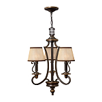 Люстра бронзового цвета с бежевыми абажурами из органзы в классическом стиле Hinkley варинант исполнения - 14 | Loft Concept в Казани