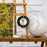 Часы настенные из металла с чёрным циферблатом Current Time варинант исполнения - 4 | Loft Concept в Казани